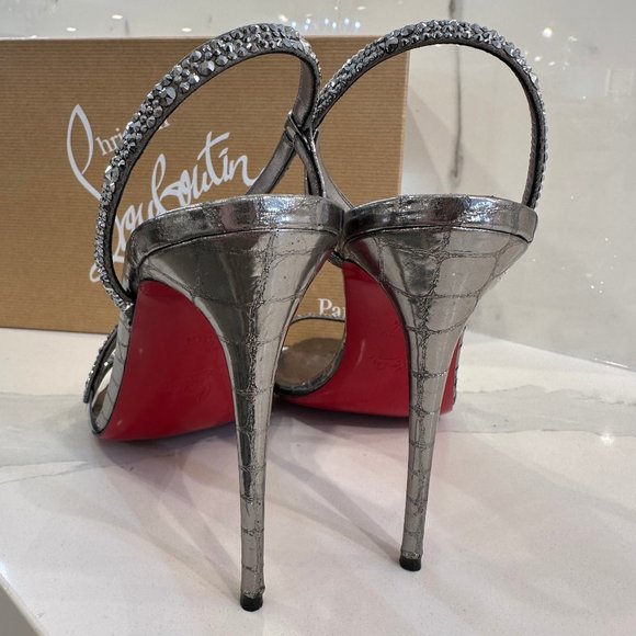 Rosalie 100 mm Crystal Embellished Slingback Sandal - Picture 3 of 7